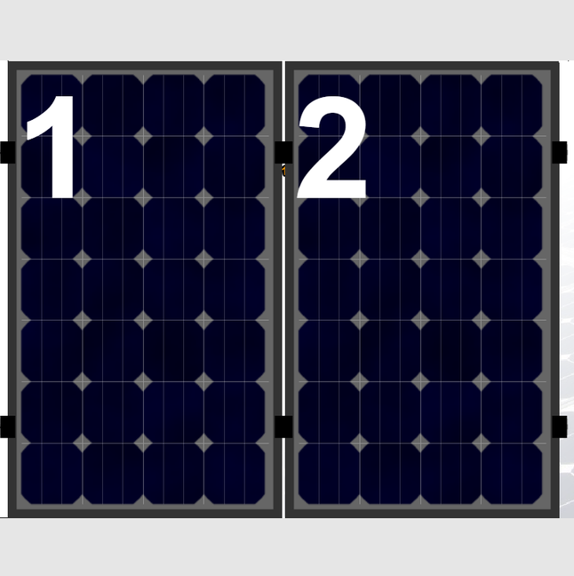 Clickfit EVO set rij van 2 panelen portrait zwart