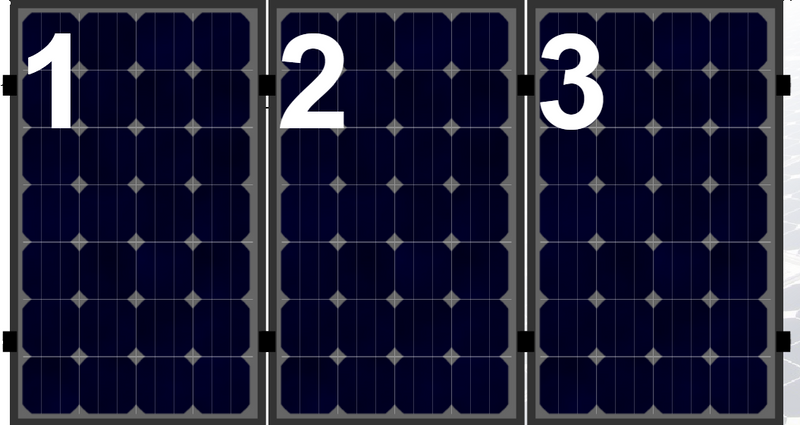 Clickfit EVO set rij van 3 panelen portrait zwart