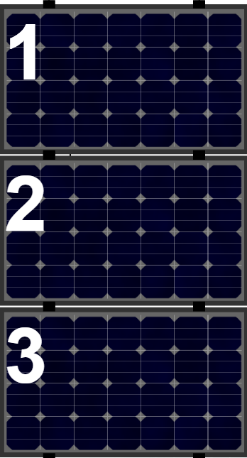 Clickfit EVO set rij van 3 panelen landscape zwart