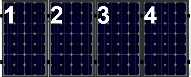 Clickfit EVO set rij van 4 panelen portrait zwart