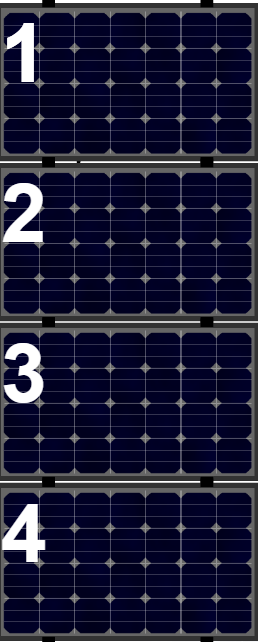 Clickfit EVO set rij van 4 panelen landscape zwart