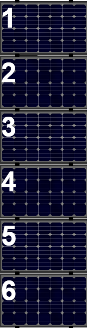 Clickfit EVO set rij van 6 panelen landscape zwart